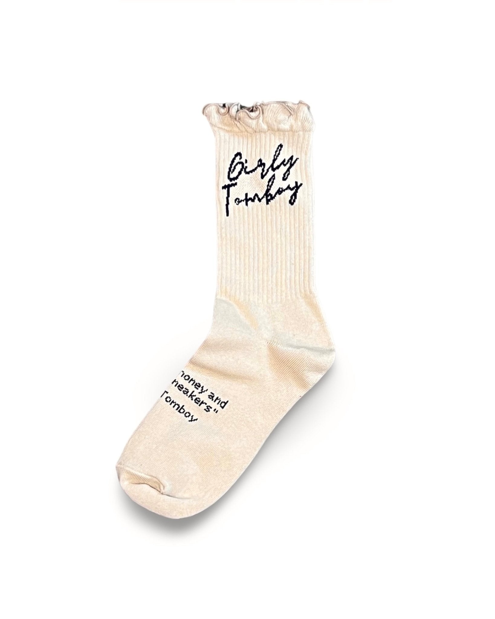 Ruffle Crew Socks-Beige – Girly Tomboy
